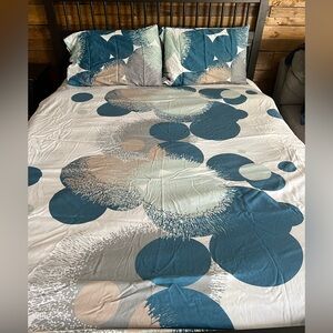 IKEA Blue and Gray Duvet Cover Set